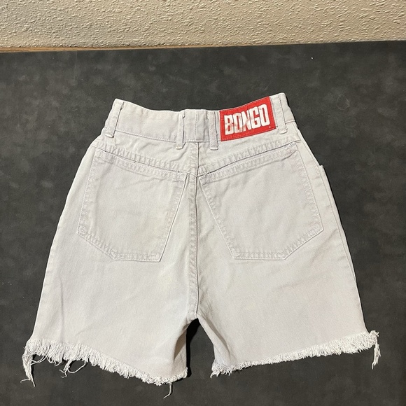 Vintage BONGO Denim High Waist Shorts Jeans Y2K 90s Distressed 22 Waist - Picture 1 of 16